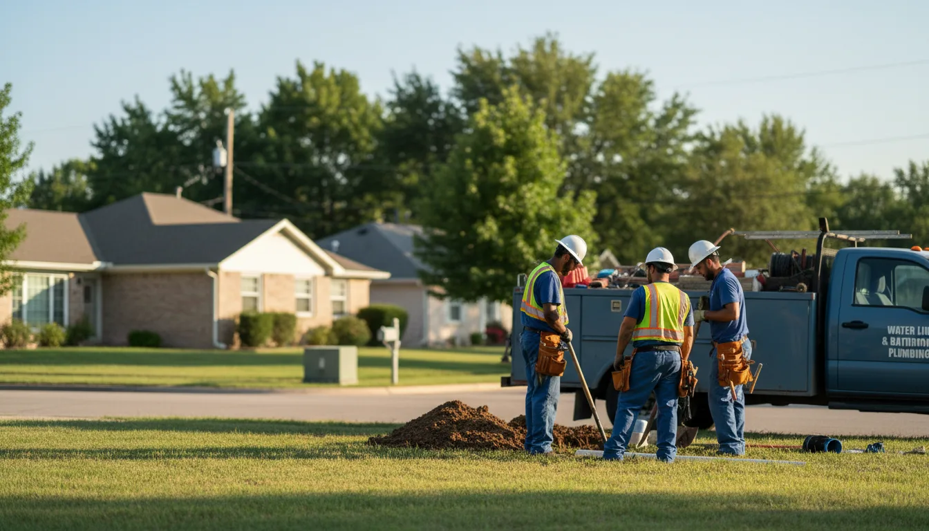 Residential water line and bathroom plumbing service in Natrona, WY